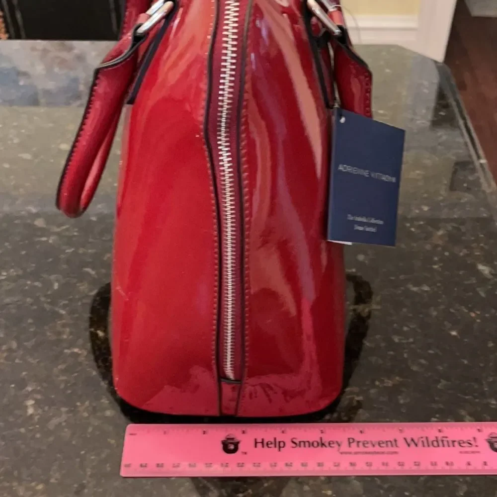 *Lipstick Red* Adrienne Vittadini NWT Cherry Red Dome Satchel